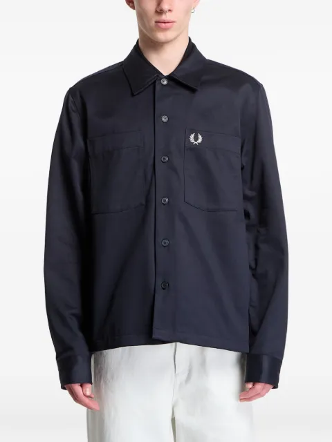 Fred Perry twill overshirt Blue M2400608