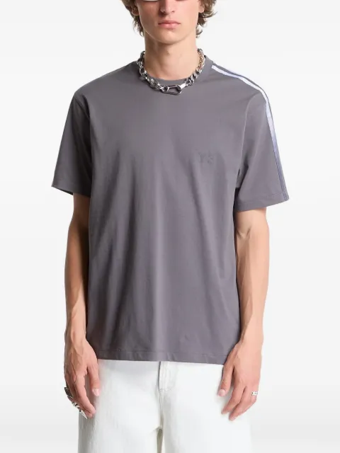 Y-3 logo-print side-stripe T-shirt Grey KU2250