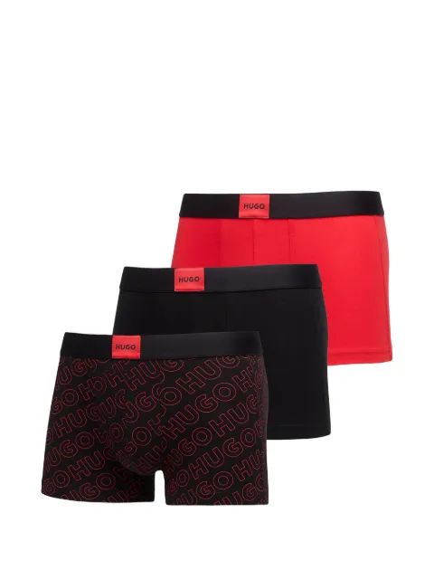 HUGO logo-print trunks Black 50566296