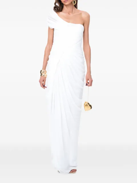 Ana Radu one-shoulder draped maxi dress White 48651
