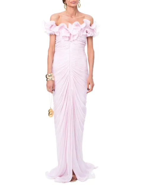 Ana Radu ruffled ruched dress Pink 48681