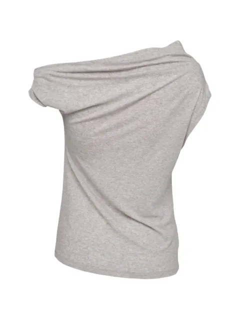 GLOWNY Tilt draped asymmetric T-shirt Grey GY26SPTS00200M