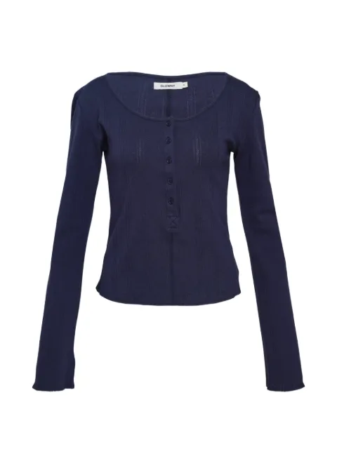 GLOWNY Honey polo top Blue GY26SPLS003000NV