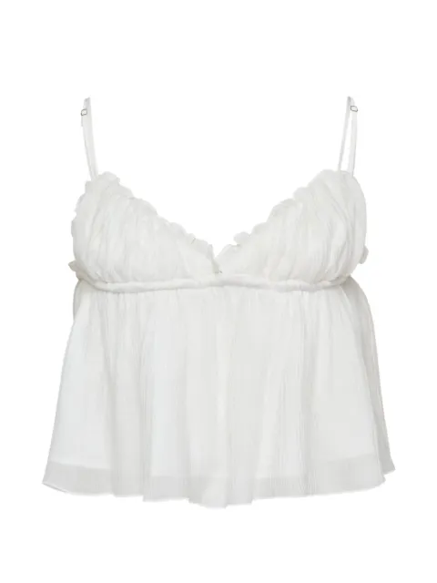 GLOWNY crinkle-effect top White GY26SPBR001000WH