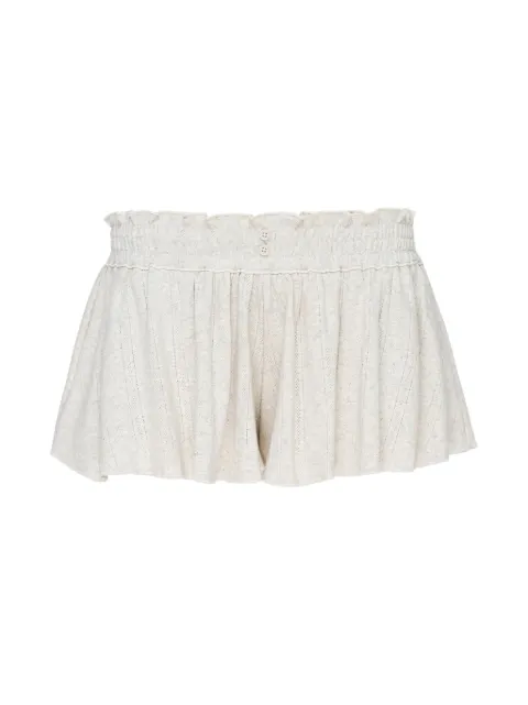 GLOWNY Honey Eyelet shorts Grey GY26SPST00200