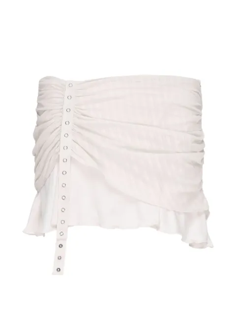 GLOWNY Misty sheer mini skirt White GY26SPSK001000