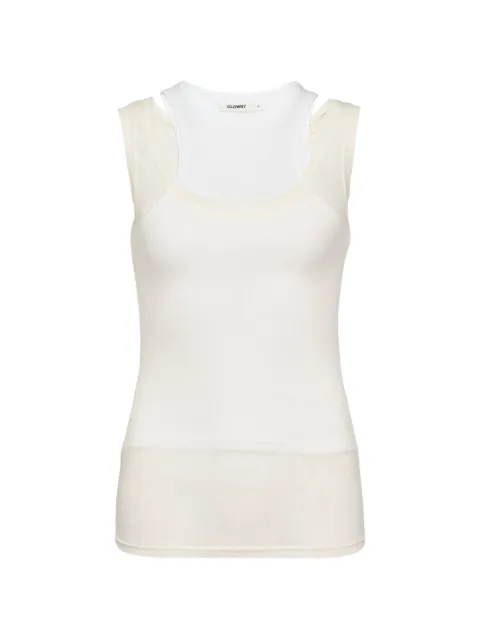 GLOWNY cut-out layered tank top White GY26SPSL002