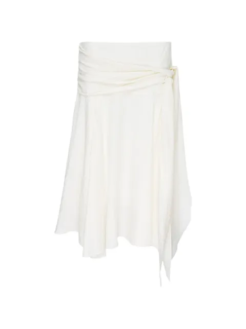 GLOWNY Sunset draped midi skirt White GY26SPSK005000