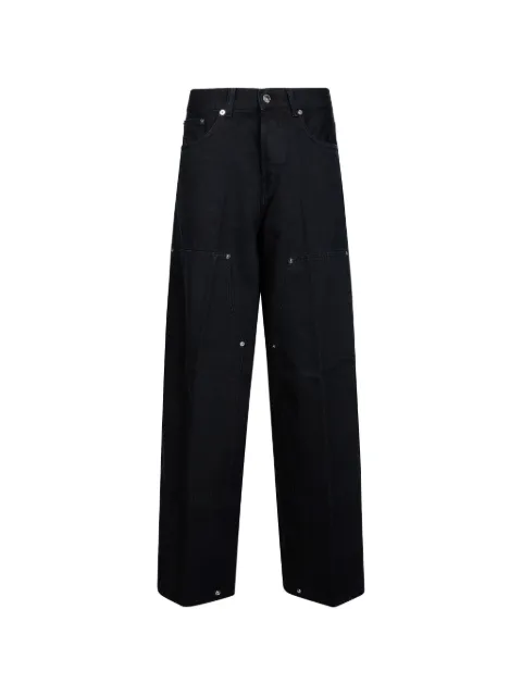Haikure panelled wide-leg jeans Black HEW03375GF139PPT