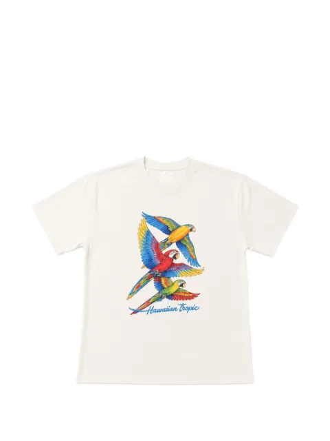 Melt parrot-print T-shirt Neutrals MS5380