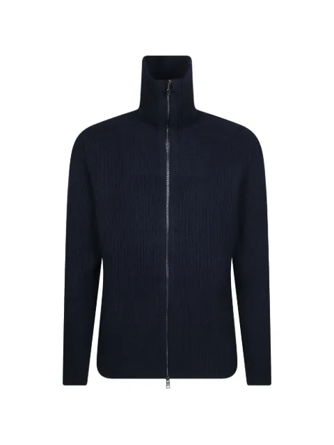 Tagliatore ribbed-knit zip-up cardigan Blue DUNDRETAIPWI2602