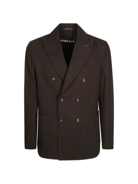 Circolo 1901 double-breasted peak-lapel blazer Brown CN5372