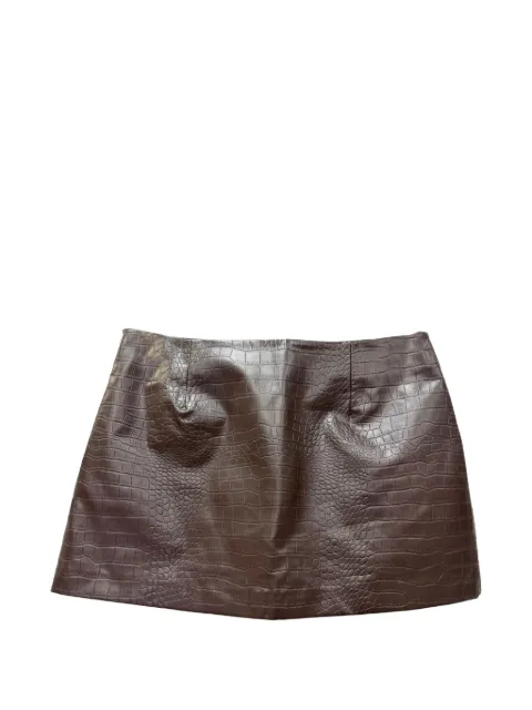 The Frankie Shop croc-effect mini skirt Brown RFCPUGBCL757367W