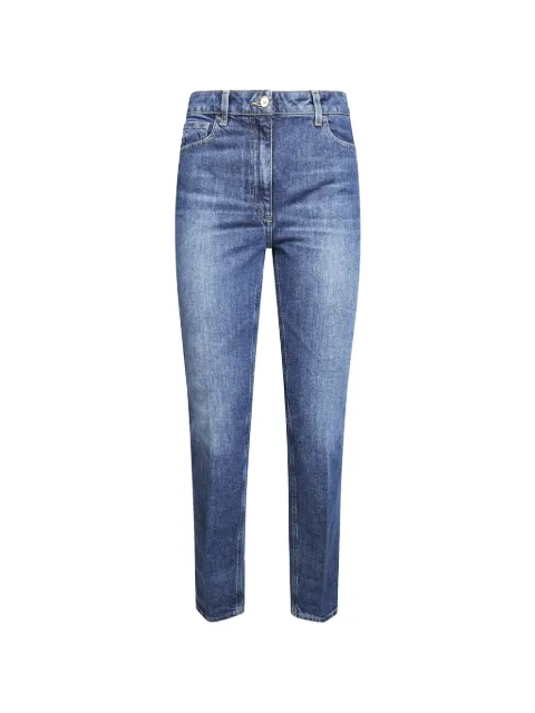 Elisabetta Franchi logo-patch straight-leg jeans Blue PJ11I66E2