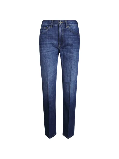 DONDUP logo-plaque straight-leg jeans Blue DP924DS0406DMZ4