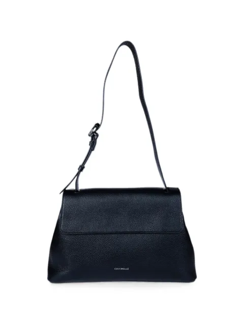 Coccinelle grained-leather foldover tote bag Black E1VGF120101