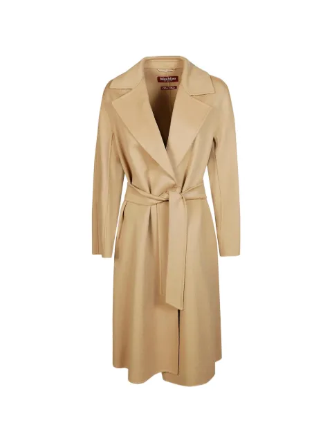 Max Mara belted notch-lapels coat Neutrals 2626016021600