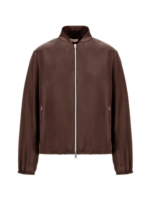 Herno zip up satin jacket Brown GT00001DR12912