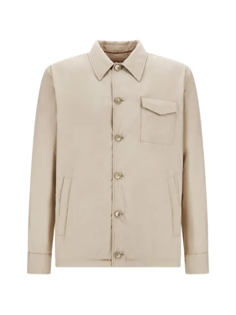 Herno suede-effect padded jacket Neutrals GI00108UR12915
