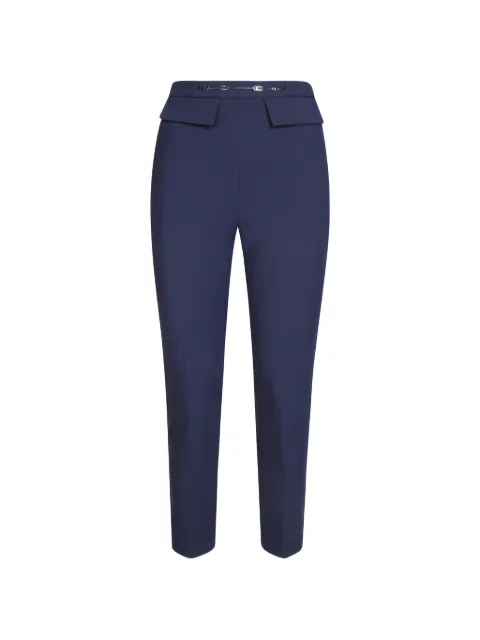 Elisabetta Franchi trousers in double layer stretch crêpe Blue PA19566E2