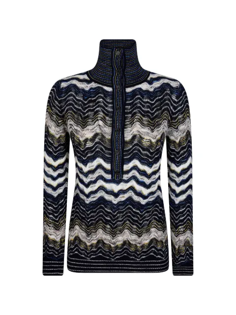 Missoni zig zag-pattern high-neck jumper Blue DS26WN0CBK01KL