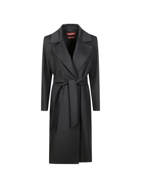 Max Mara Studio kimono-sleeve wrap coat Black 2626016021600