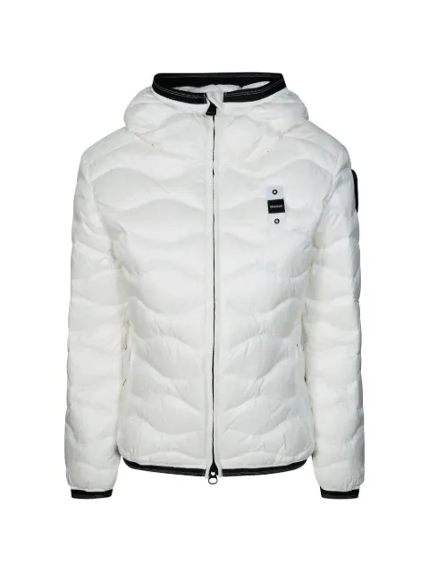 Blauer Camelia wave-quilted hooded jacket White 26WBLDC03033006047