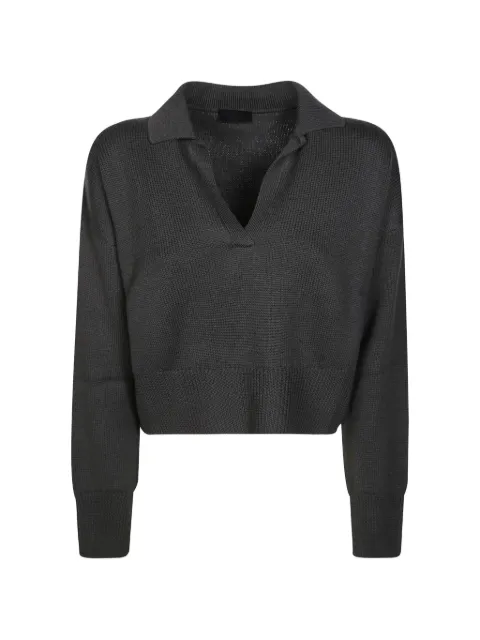 DONDUP wool polo sweater Grey DT463M00796D002