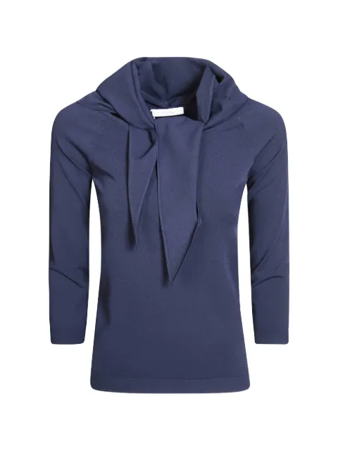 Max Mara hooded raglan-sleeve sweater Blue 2621366071600