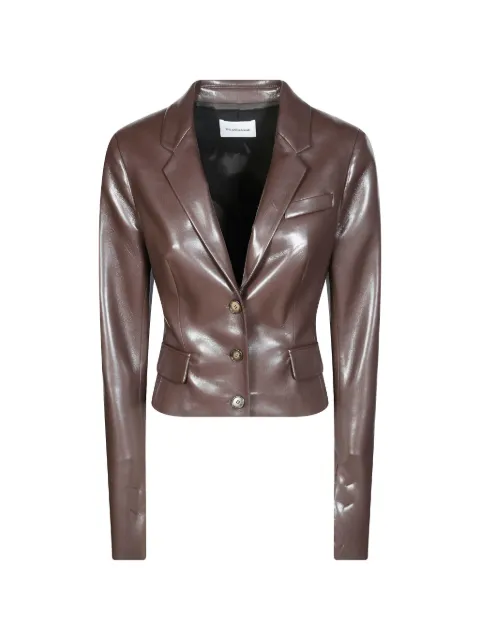 THE ANDAMANE Zefira faux-leather blazer Brown T203060A