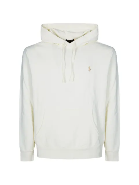 Polo Ralph Lauren Loopback logo-embroidered drawstring hoodie White 710B31424001