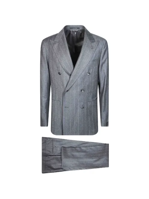 Tagliatore Vesuvio pinstripe double-breasted suit Grey 2SVS20K11AI150195S12