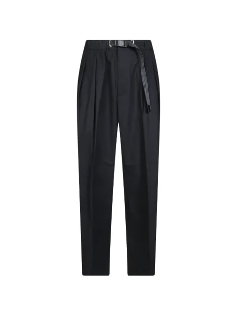 White Sand belted pleated trousers Black 26WSU90330
