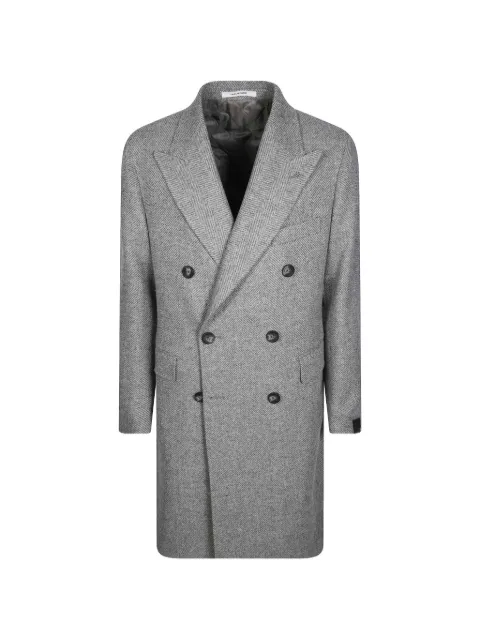 Tagliatore herringbone double-breasted coat Grey CSBL10BTRA610092G117