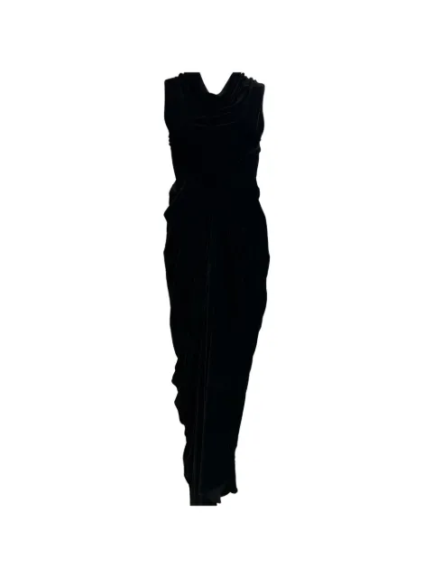 Rick Owens Vintage 2020s Velvet Limo dress Black RFCPUGBCL757255W