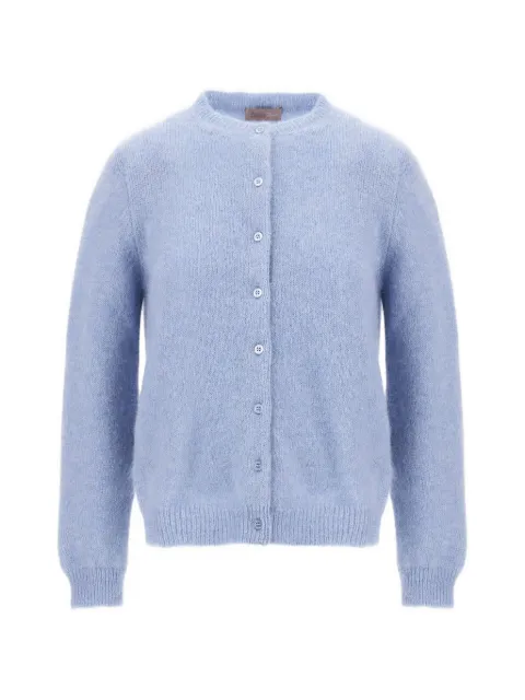 Herno stocking-stitch crew-neck cardigan Blue MC00048DR70334