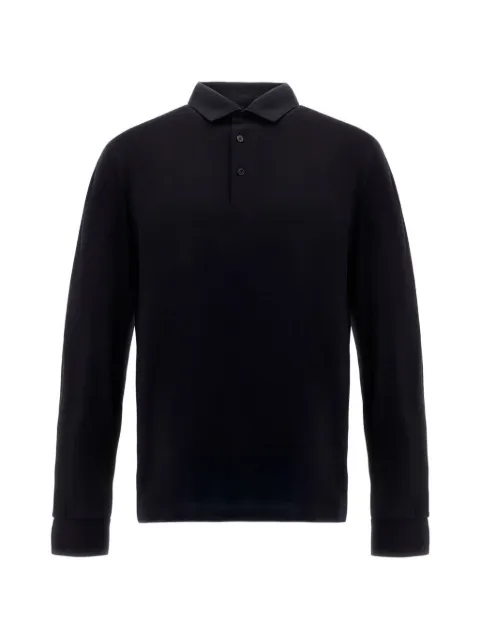 Herno long-sleeve wool polo shirt Blue JPL0013UR52068