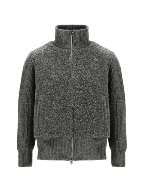 Herno Resort ribbed-knit cardigan Grey MC00045DR70188