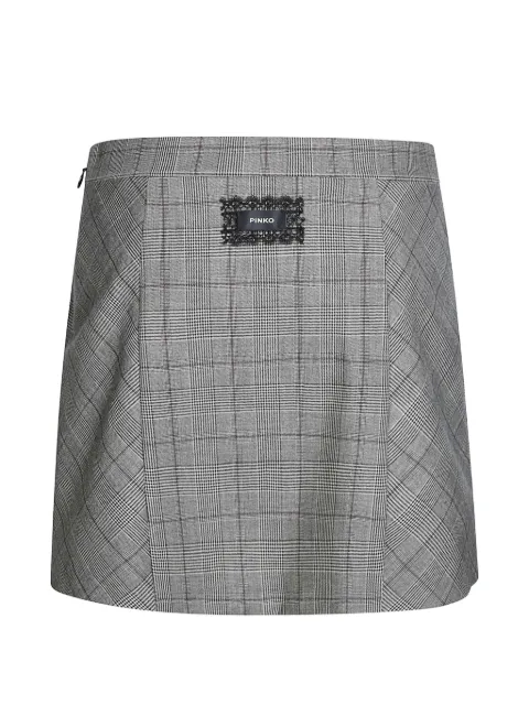PINKO check-pattern pleated skirt Grey 107416A3FF