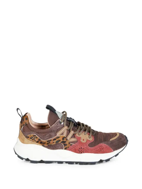 FLOWER MOUNTAIN Yamano 3 leopard-print sneakers Brown 001201781856