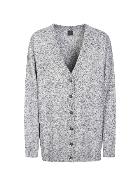 PINKO fully rhinestoned wool-blend cardigan Silver 105739A3GD