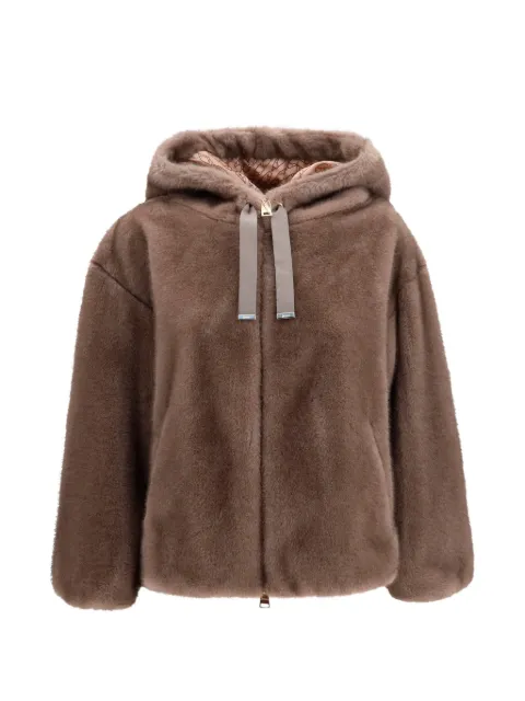 Herno faux-fur hooded jacket Brown GI000318D12739