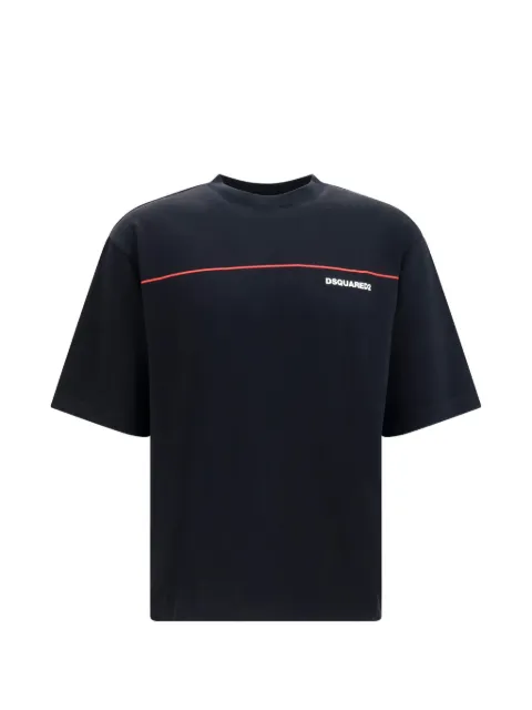 DSQUARED2 logo-print loose-fit T-shirt Black S71GD1653D20106