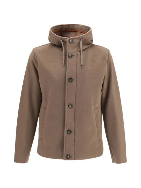 Herno hooded button-up jacket Brown GI00114UR12910
