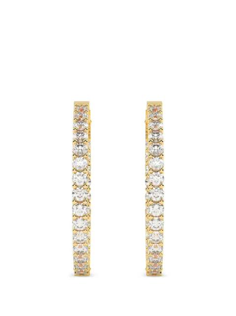 Diamond Essentials lab-grown diamond hoop earrings Gold LGERHPORD41615CT14Y