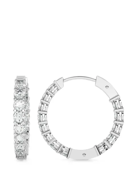 Diamond Essentials laboratory-grown diamond hoop earrings Silver LGERHPORD43335C14W