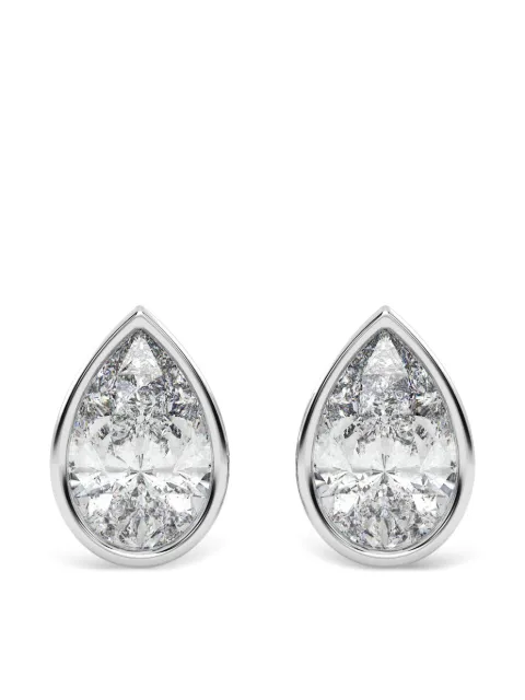 Diamond Essentials lab-grown diamond solitaire earrings Silver LGERFAPS4501100BZ14W