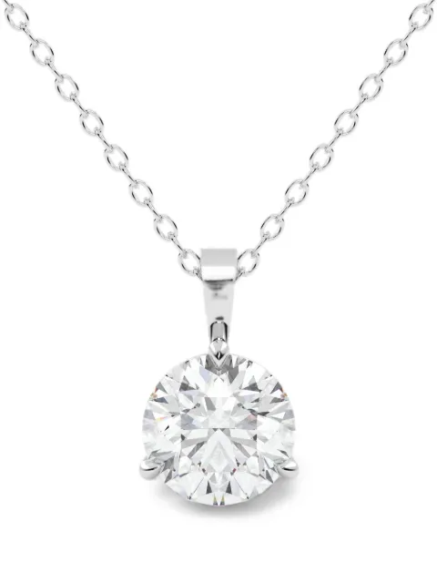 Diamond Essentials lab-grown diamond solitaire necklace Silver LGPDSLRD3003P14W