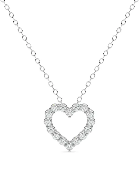 Diamond Essentials lab-grown diamond heart necklace Silver LGPDRD80516025C14W