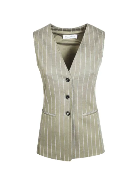 Max Mara pinstripe-pattern V-neck waistcoat Neutrals 2621916061600